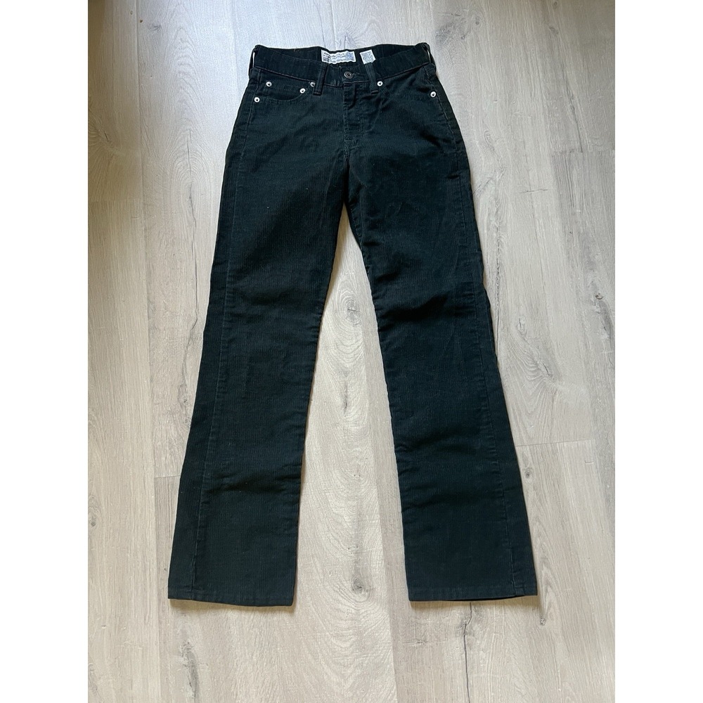 Vintage Abercrombie & Fitch Green Straight Leg Corduroy Pants Size 0 Made In USA